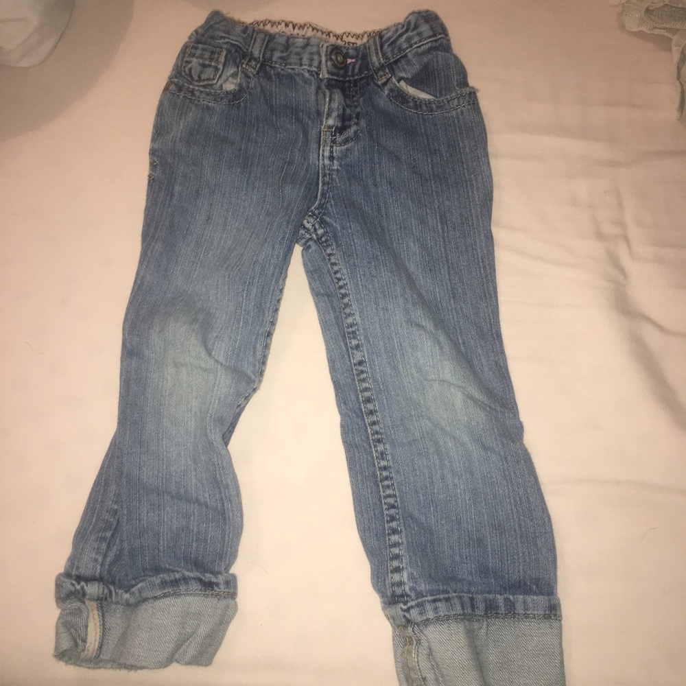 Girls rolled cuff jeans
